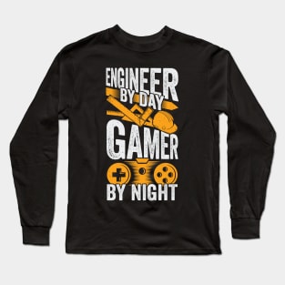 Engineer By Day Gamer By Night Long Sleeve T-Shirt